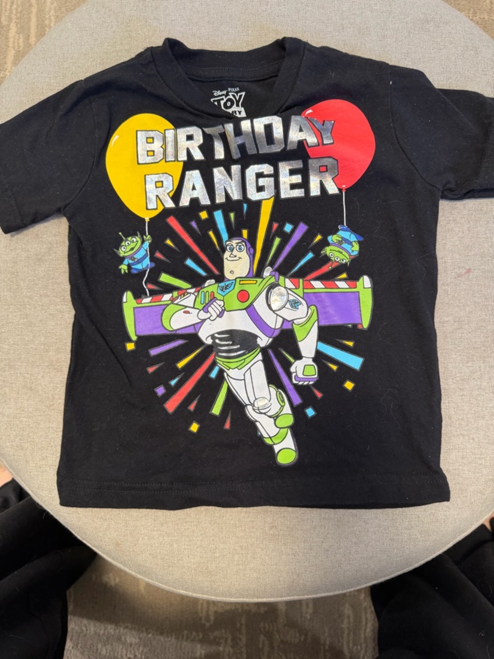 Disney Pixar Toy Story "Birthday Ranger" Buzz Lightyear Tee - Black